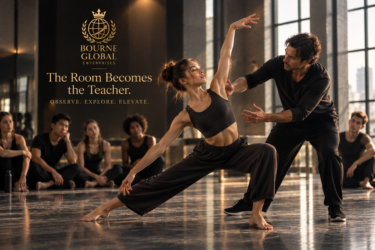 Dancer receiving advanced coaching in a masterclass