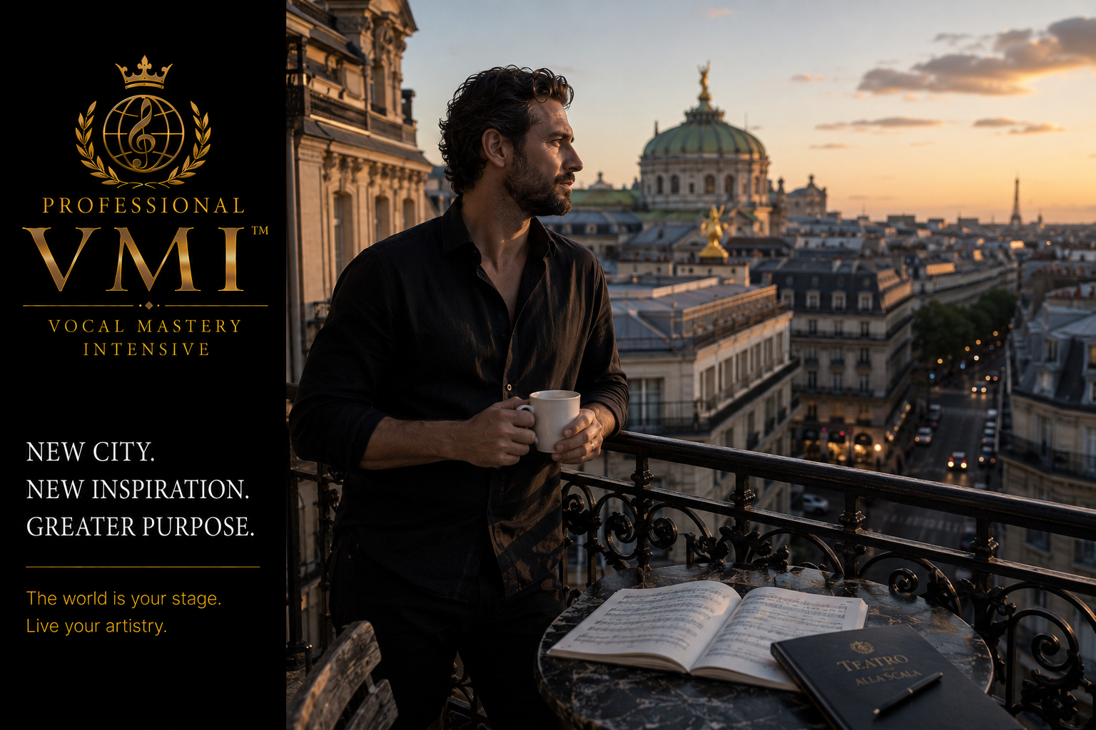 A professional singer between engagements in a new city