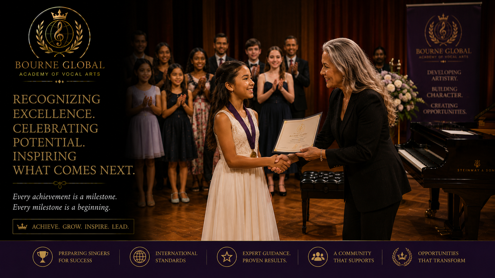 Educator recognizing potential in a young singer