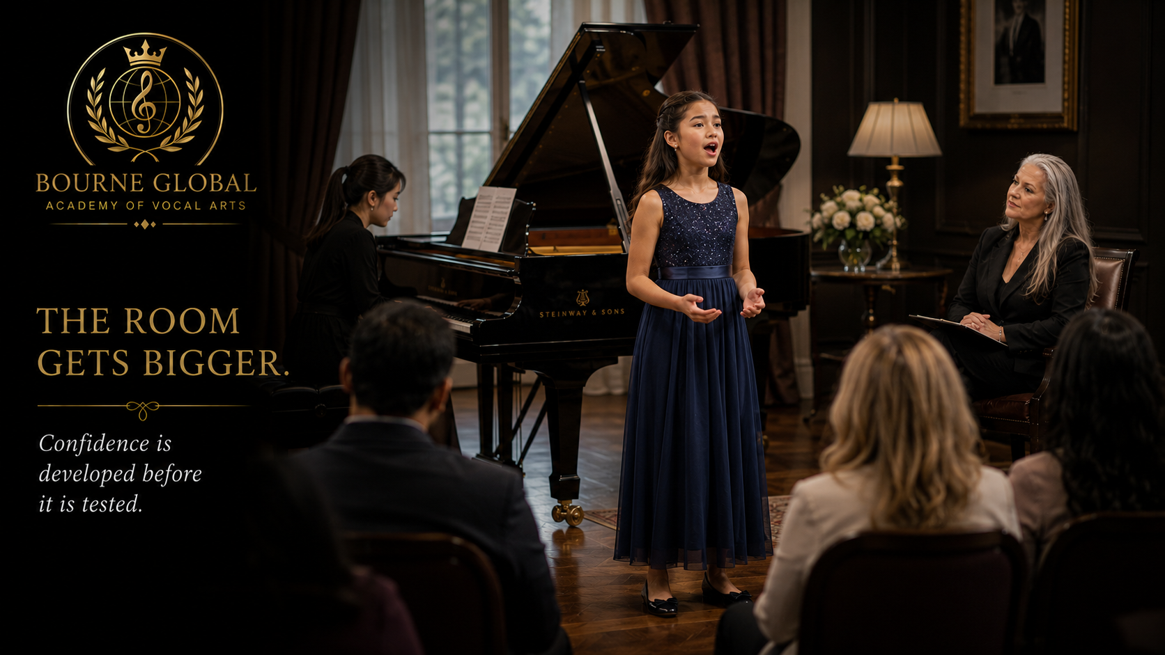 Young singer in a MasterClass